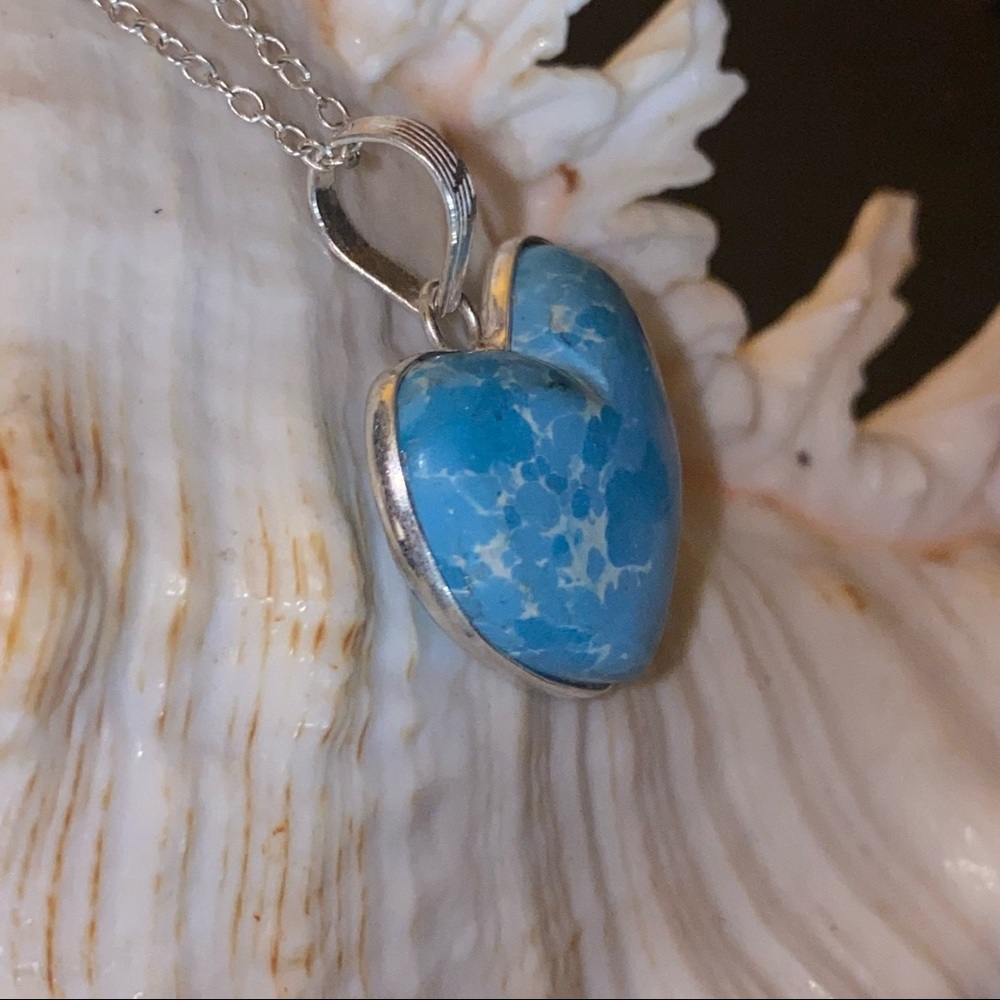 SALE ⭐️ Amazonite heart Pendant - Picture 3 of 7